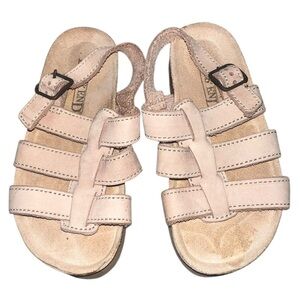 EUC Children’s Lands’ End Made In Spain Genuine Leather Fisherman Sandals Tan 8C
